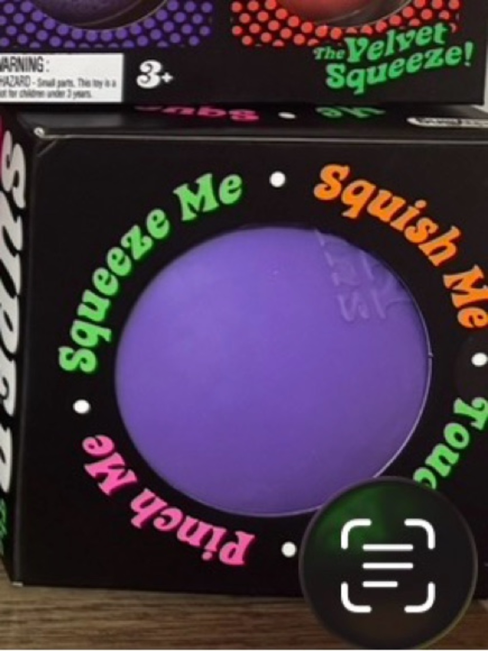 Purple Squeeze Me Velvet Stress Ball